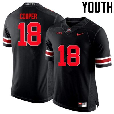 Youth Ohio State Buckeyes #18 Jonathan Cooper Black Nike NCAA Limited College Football Jersey Version TDU0844LV